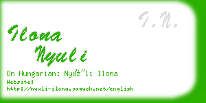 ilona nyuli business card